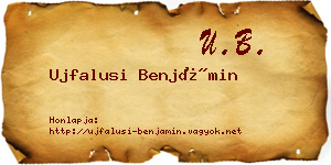 Ujfalusi Benjámin névjegykártya