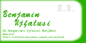 benjamin ujfalusi business card
